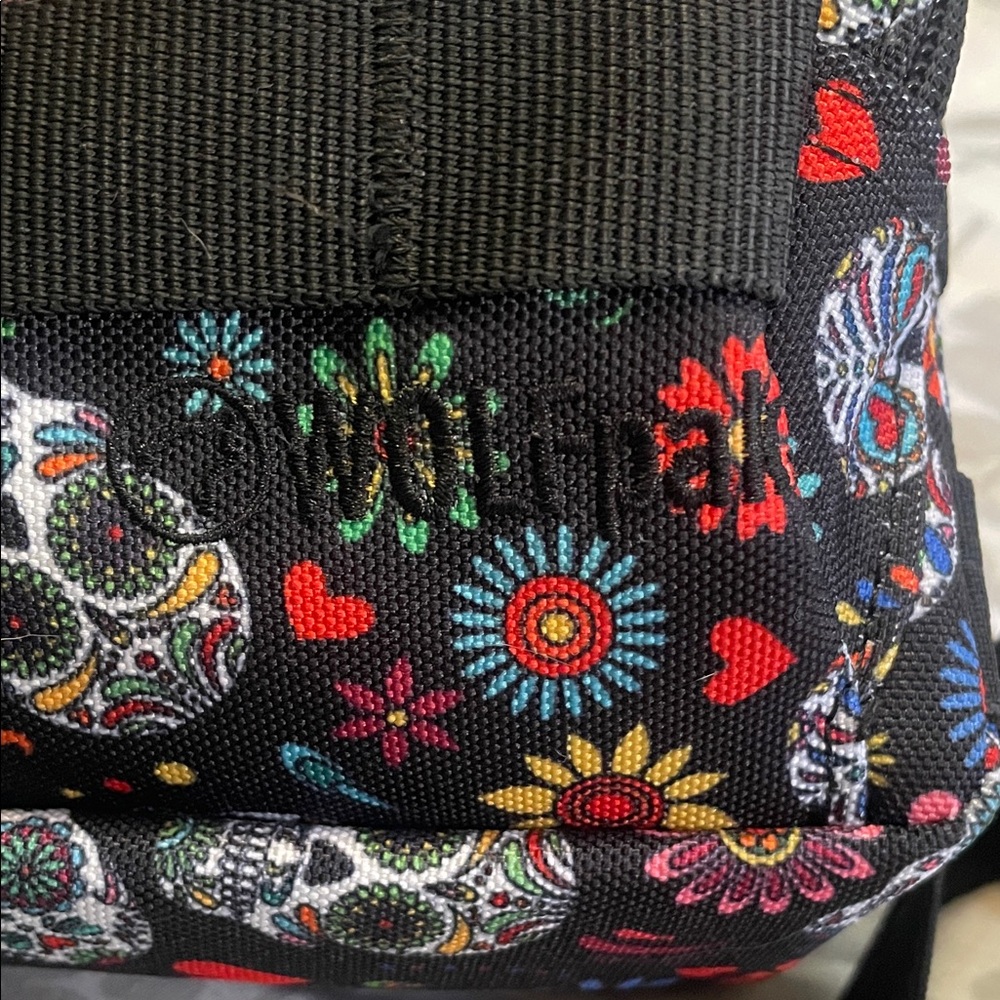 Floral Skull Patterned Backpack - Picture 3 of 5
